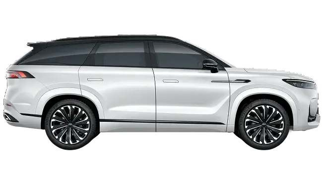 Jaecoo J8 SUV listrik putih samping dealer pasar minggu depok
